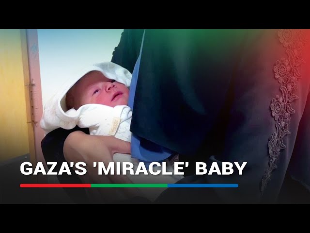 ⁣'Miracle' baby born in Gaza after airstrike kills heavily pregnant mother