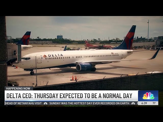 ⁣Delta CEO announces update on airline delays