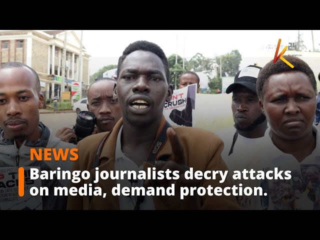 ⁣Baringo journalists decry attacks on media, demand protection.