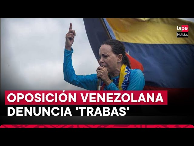 ⁣Venezuela: María Corina Machado denuncia "trabas" para acreditación masiva de testigos en 