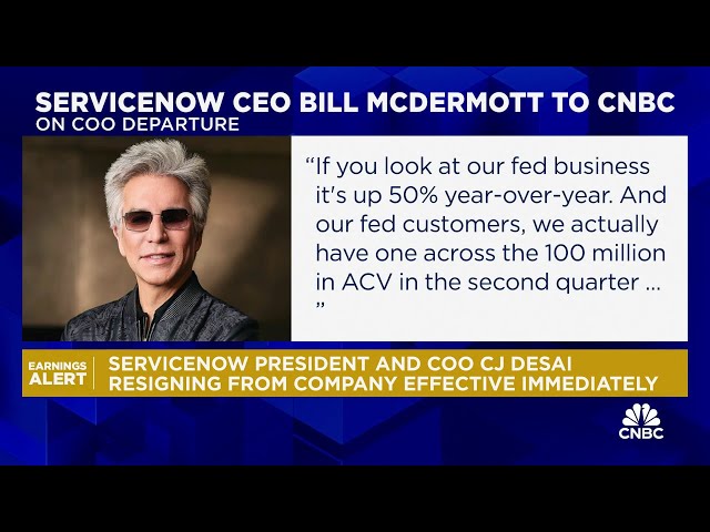 ⁣ServiceNow President and COO CJ Desai resigning effective immediately