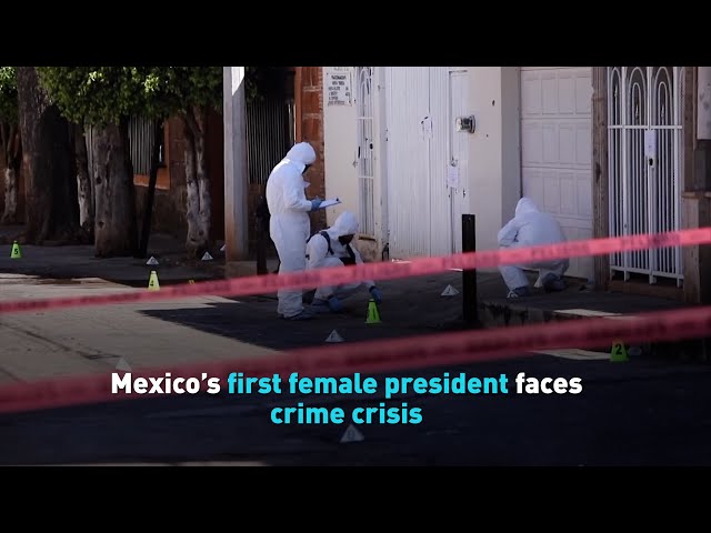 ⁣Mexico’s first female president faces crime crisis