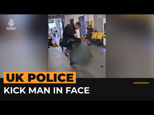 UK police officer filmed kicking man in the face | AJ #Shorts