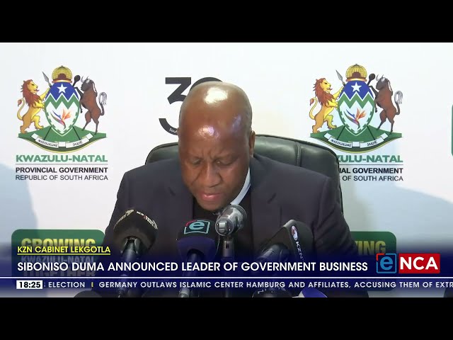 Sboniso Duma announced leader of government business