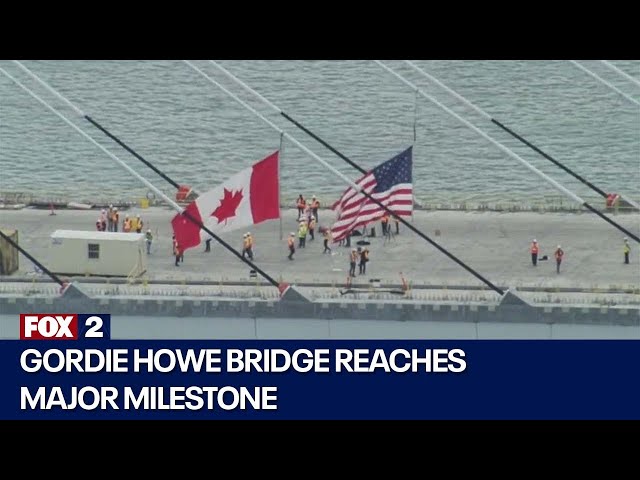 ⁣Gordie Howe International Bridge deck completed