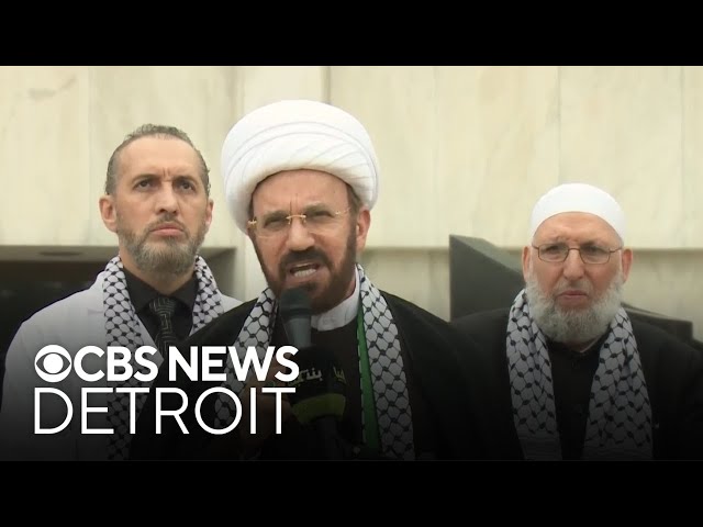 ⁣Arab and Muslim leaders in Dearborn protest Israeli Prime Minister Benjamin Netanyahu's visit