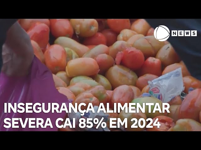 Insegurança alimentar severa cai 85% no Brasil em 2024