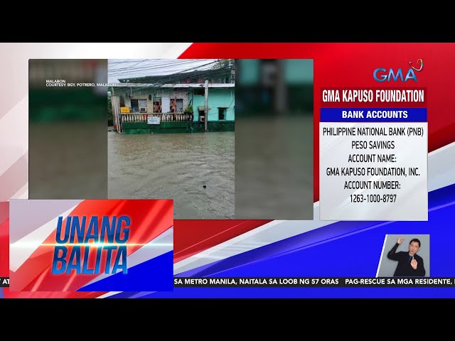 ⁣Rescue teams, gumamit ng bangka para mailigtas ang mga na-trap sa lampas-taong... | Unang Balita