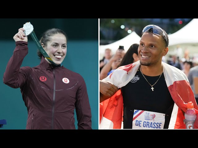 ⁣Andre De Grasse, Maude Charron picked as Canada's flag-bearers for Paris Olympic Games