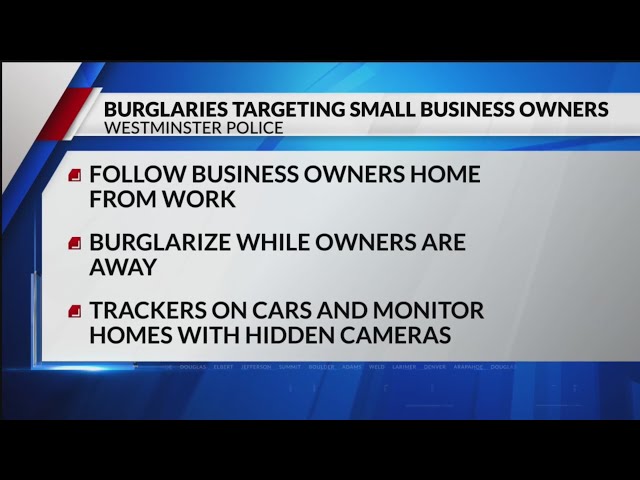 ⁣Westminster burglaries target small business owners