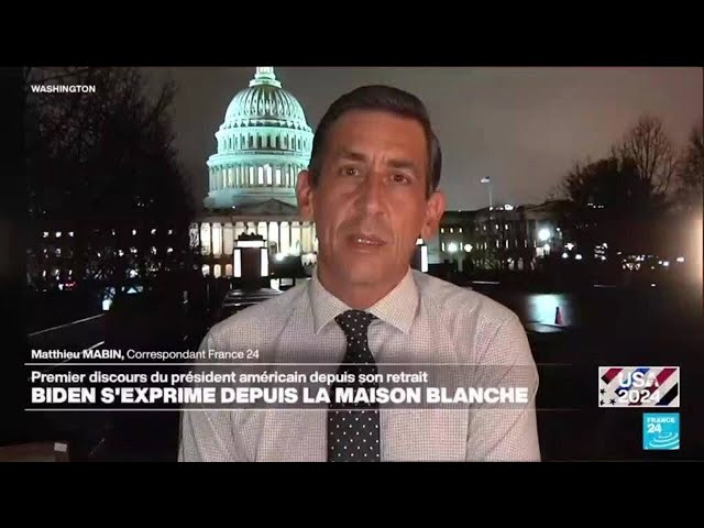 Joe Biden s'exprime sur les raisons de son retrait de la course à la présidentielle • FRANCE 24