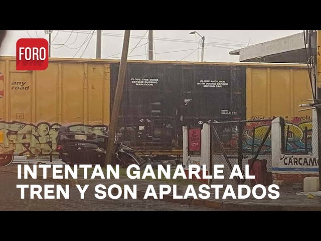⁣Tráiler y auto intentan ganarle paso a tren; Terminan aplastados en Tultitlán - Las Noticias