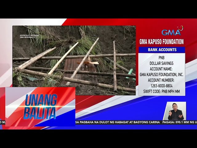 ⁣Apat na magkakaanak sa Agoncillo, Batangas, patay matapos matabunan ng gumuhong lupa | Unang Balita