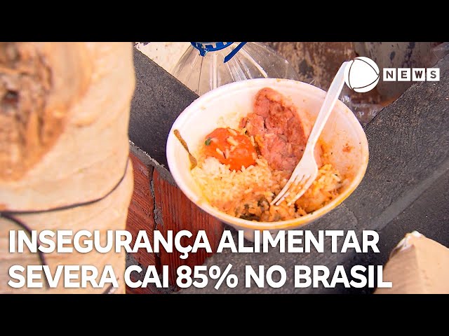 ⁣Insegurança alimentar severa cai 85% no Brasil em 2023