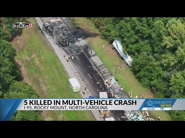 ⁣5 people killed due to crash on I-95 in eastern NC: NCSHP