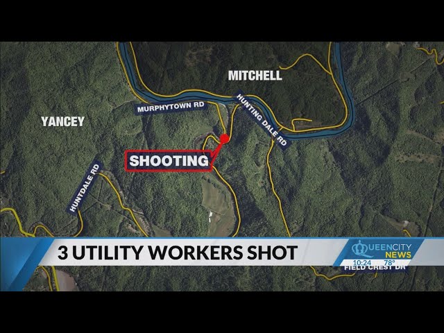 ⁣Three utility workers shot on the job in Yancey County