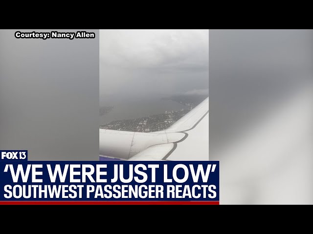 ⁣Passenger shares video from inside Southwest plane that flew too low