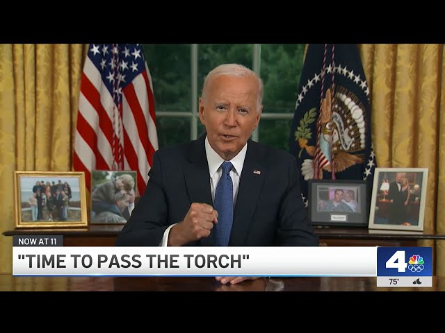 ⁣'Time to pass the torch': President Biden addresses his decision to step down