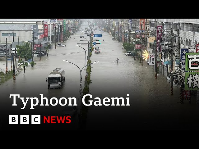 ⁣Typhoon Gaemi hits Taiwan sinking ship with nine crew | BBC News