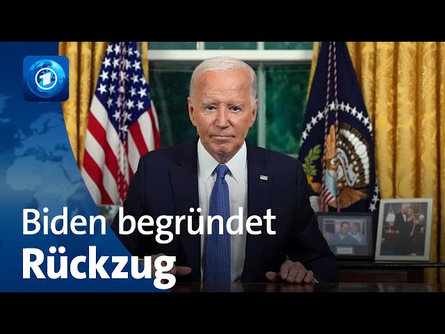 ⁣US-Präsident Biden nennt Gründe für Rückzug von Präsidentschaftskandidatur