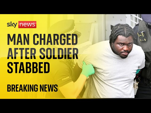 ⁣Man charged after army officer stabbed near barracks in Kent