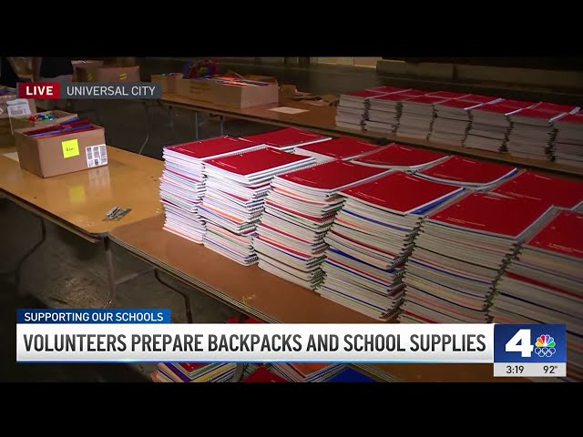 ⁣NBC4 and Telemundo 52 team up to prepare backpacks and school supplies