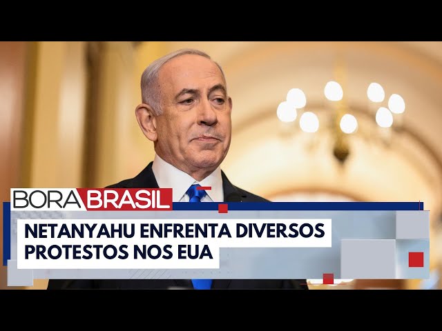 ⁣Netanyahu pede apoio dos Estados Unidos na guerra contra o Hamas | Bora Brasil