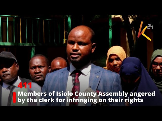 ⁣Members of Isiolo County Assembly angered by the clerk for infringing on their rights