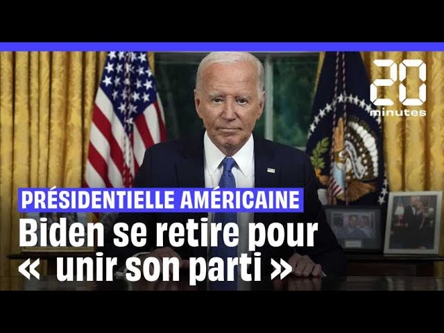 ⁣Présidentielle américaine 2024 : Biden explique son retrait et dit sa volonté d'« unir son pa..