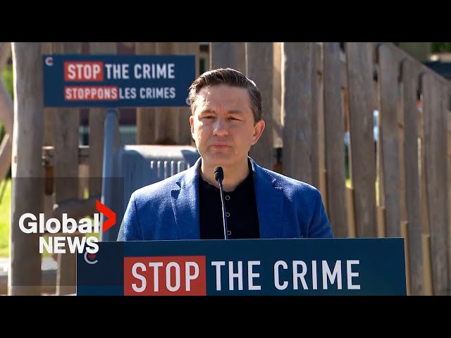 ⁣Poilievre blames Liberals, NDP for "worst crime wave in Canadian history"