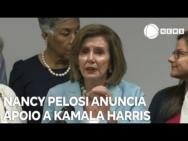 ⁣Nancy Pelosi, ex-presidente da Câmara dos EUA, anuncia apoio a Kamala Harris