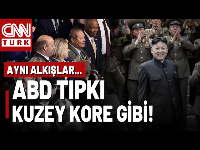 ⁣ABD'li Kongre Üyelerinin Alkışları Kuzey Kore'yi Anımsattı! Soykırım Ayakta Alkışlandı