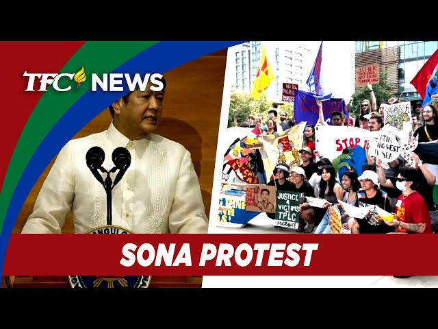 ⁣Fil-Canadians hold protest in Vancouver after Marcos SONA | TFC News British Columbia, Canada