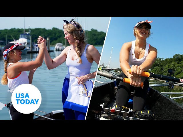 ⁣I tried Olympic rowing, and here's what it takes to push a 60lb boat | USA TODAY