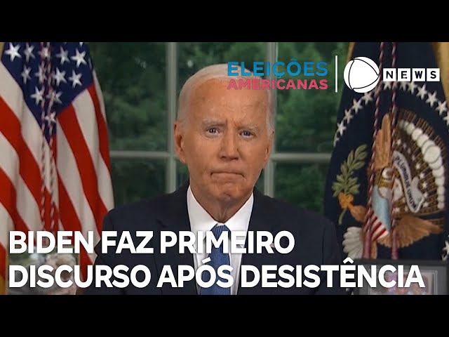 Biden faz primeiro pronunciamento após desistir das eleições