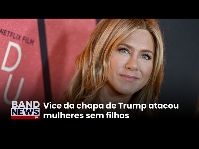 Jennifer Aniston critica vice na chapa de Donald Trump | BandNewsTV