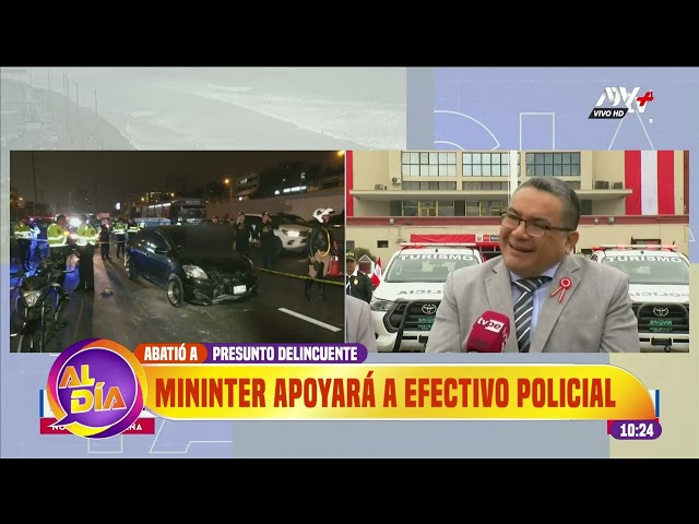 ⁣Ministro del Interior apoyará a efectivo policial que abatió a delincuente