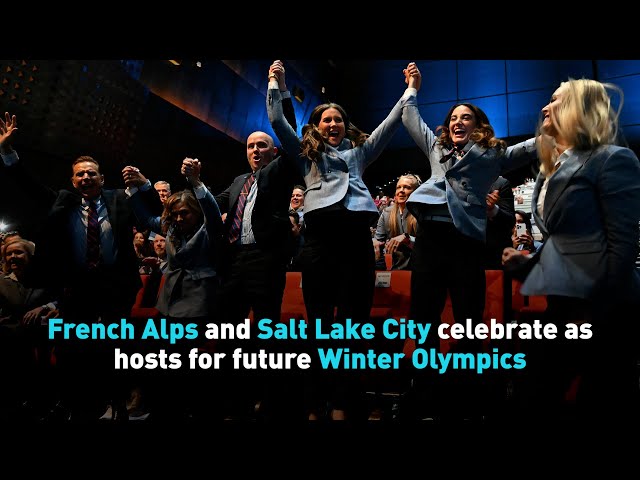 ⁣French Alps and Salt Lake City celebrate as hosts for future Winter Olympics