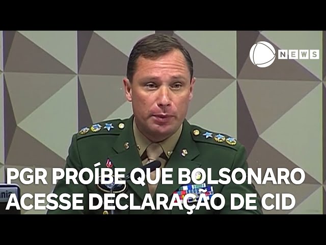 ⁣PGR proíbe que defesa de Bolsonaro acesse declaração de Cid