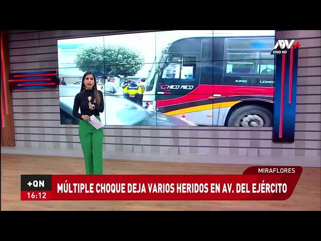 ⁣Miraflores denunciará a empresa de bus que dejó heridos a trabajadores ediles en choque múltiple