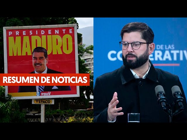 ⁣Boric pide garantías para la oposición en elecciones de Venezuela: Noticias 25 de julio