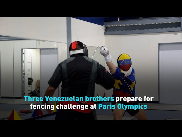 ⁣Three Venezuelan brothers prepare for fencing challenge at Paris Olympics