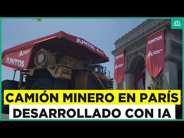 Camión minero chileno en medio de París fue desarrollado con inteligencia artificial