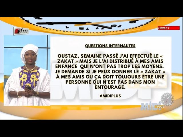 ⁣Questions 1: La semaine passée j'ai éffectué le ZAKAT mais je l'ai distribué à mes amis d&