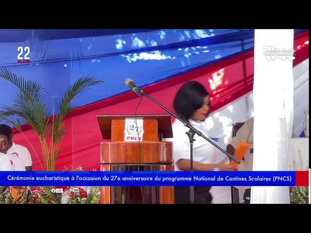 Cérémonie eucharistique à l'occasion du 27e anniversaire du programme National de Cantines Scol