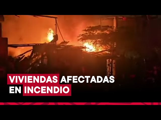 ⁣Independencia: incendio de grandes proporciones afecta viviendas