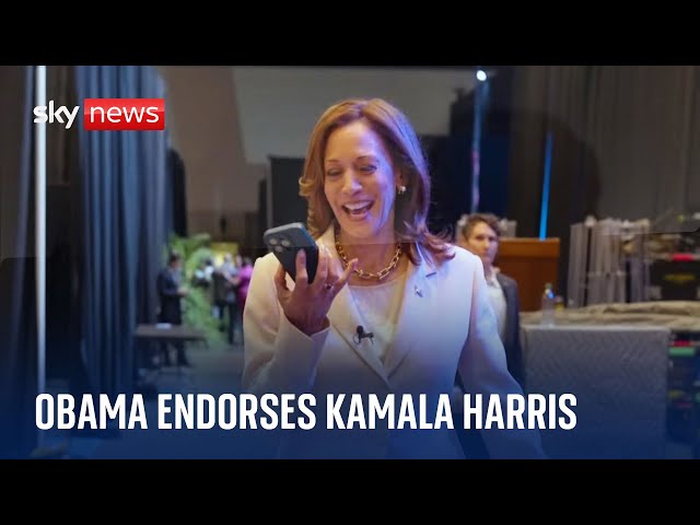 ⁣Obamas endorses Kamala Harris to take on Donald Trump in White House race