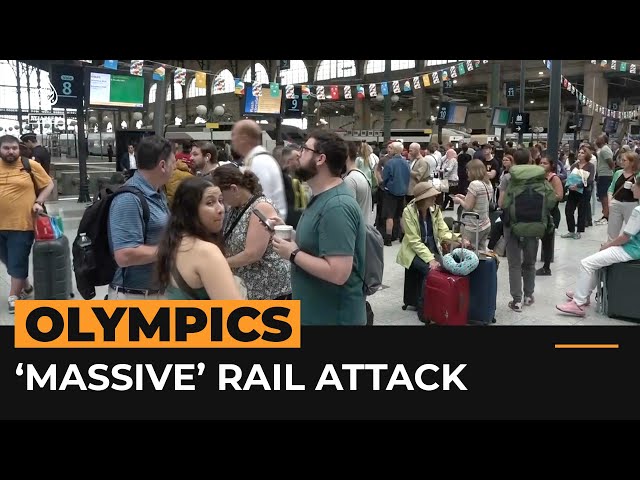 French rail hit by ‘massive attack’ as Olympics begin | AJ #shorts