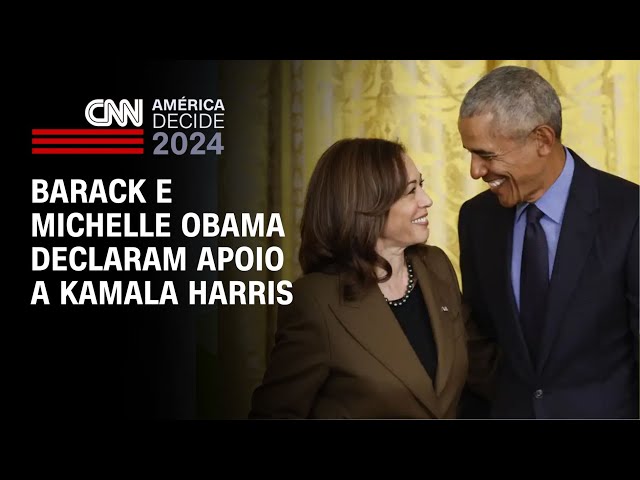 Barack e Michelle Obama declaram apoio a Kamala Harris | LIVE CNN