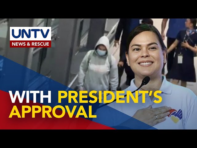 OVP clarifies that VP Sara’s personal trip had been approved by Office of the President